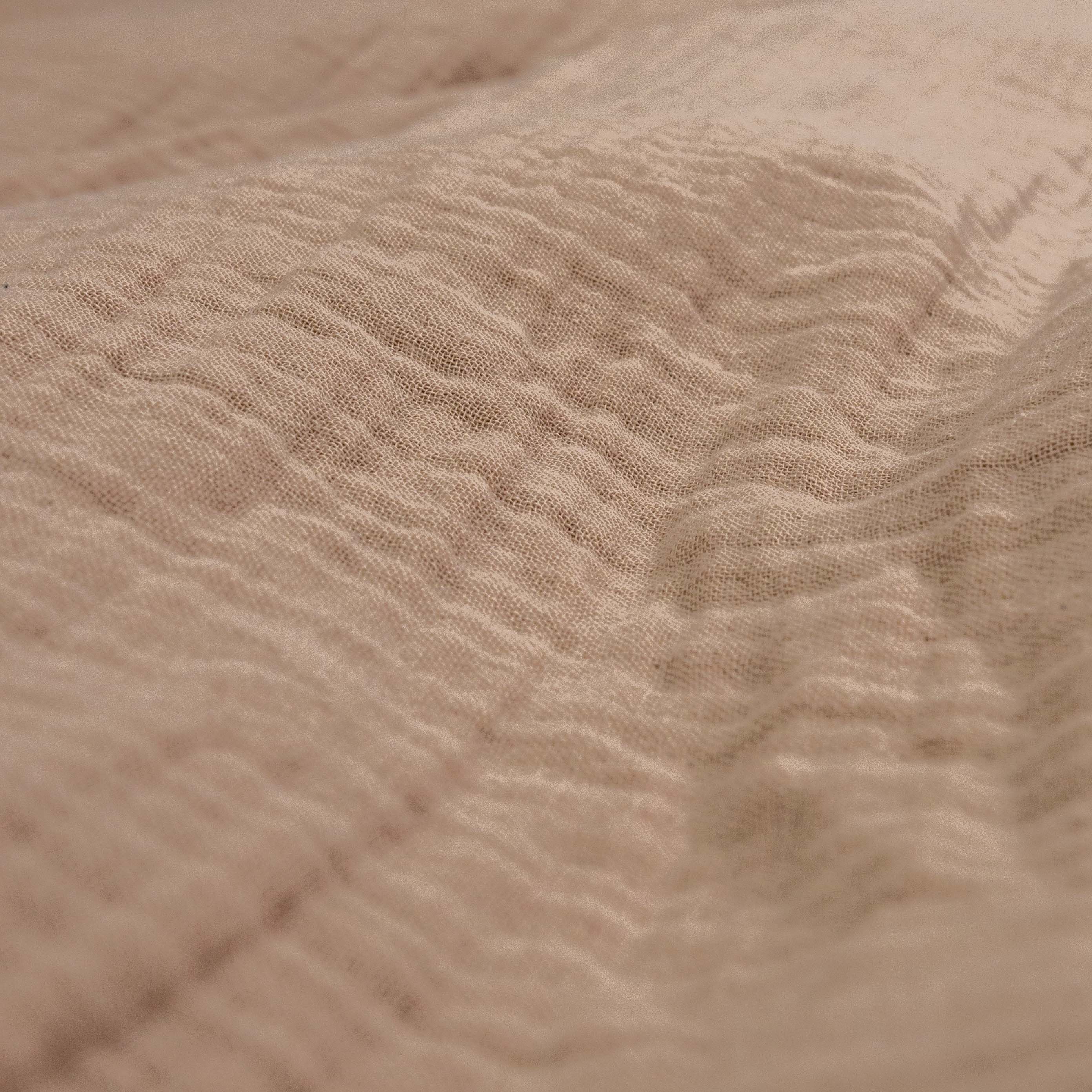 Bomullsmuslin Sengesett Mokka