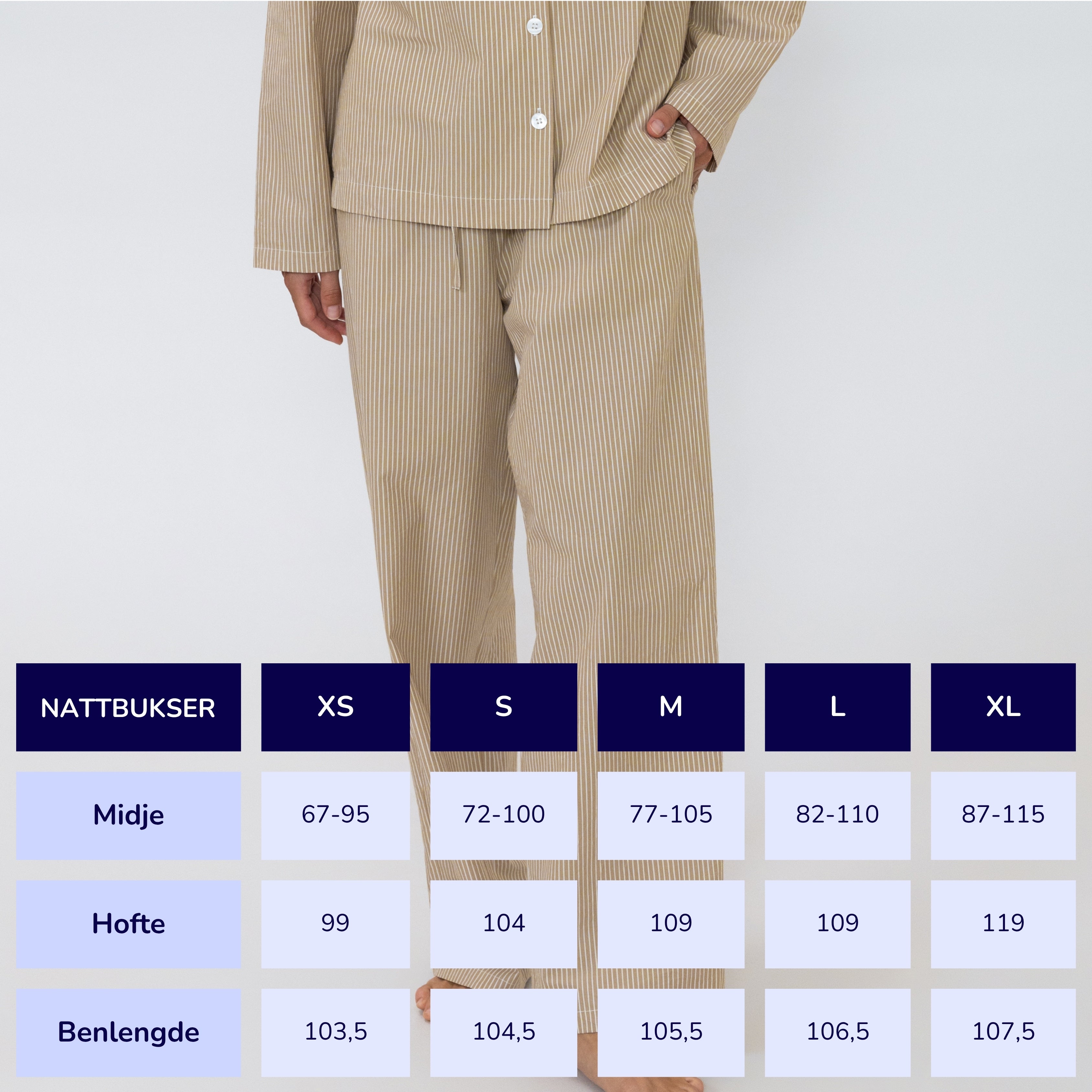 beige/hvit